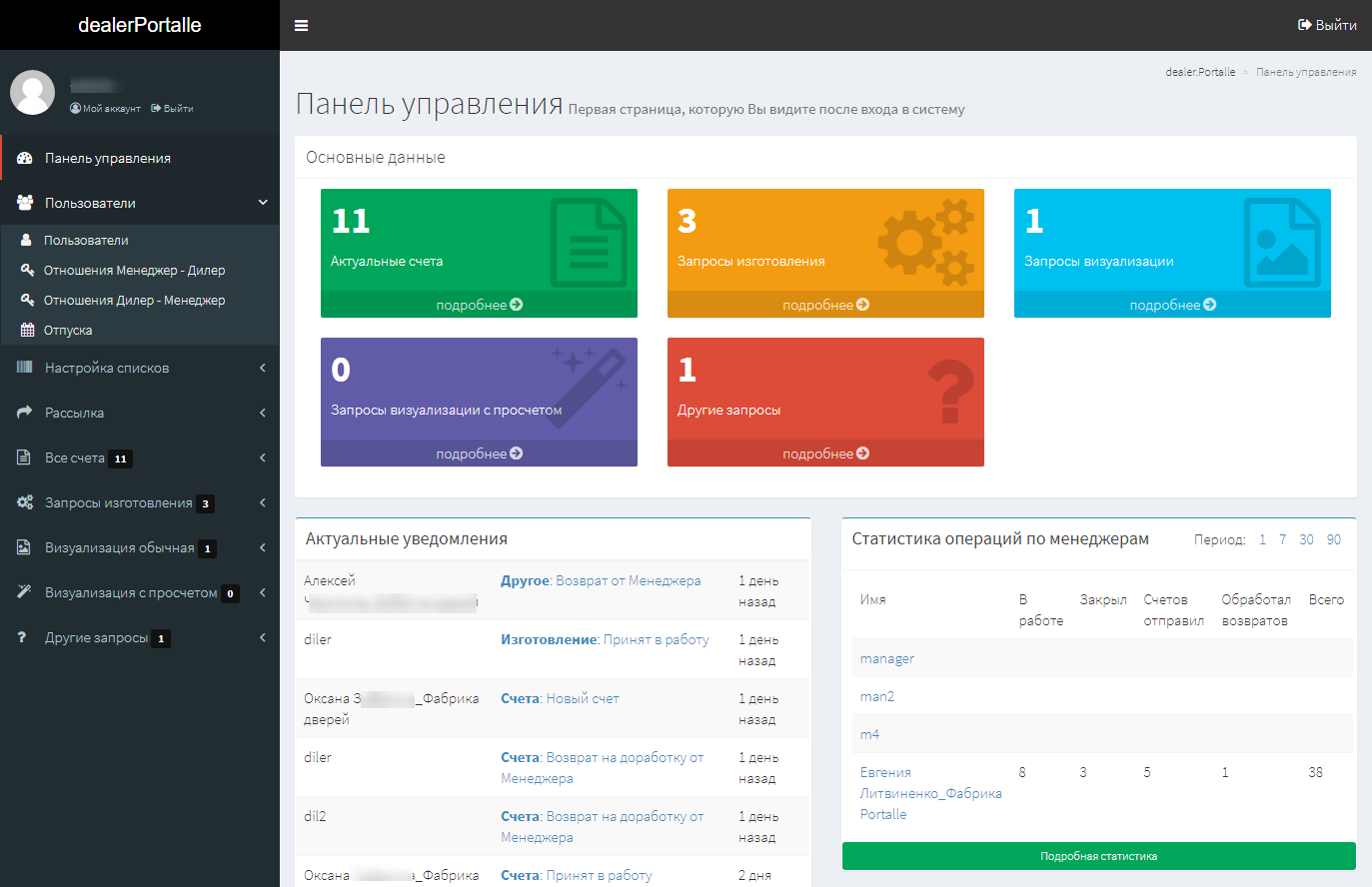 CRM-система для Порталле